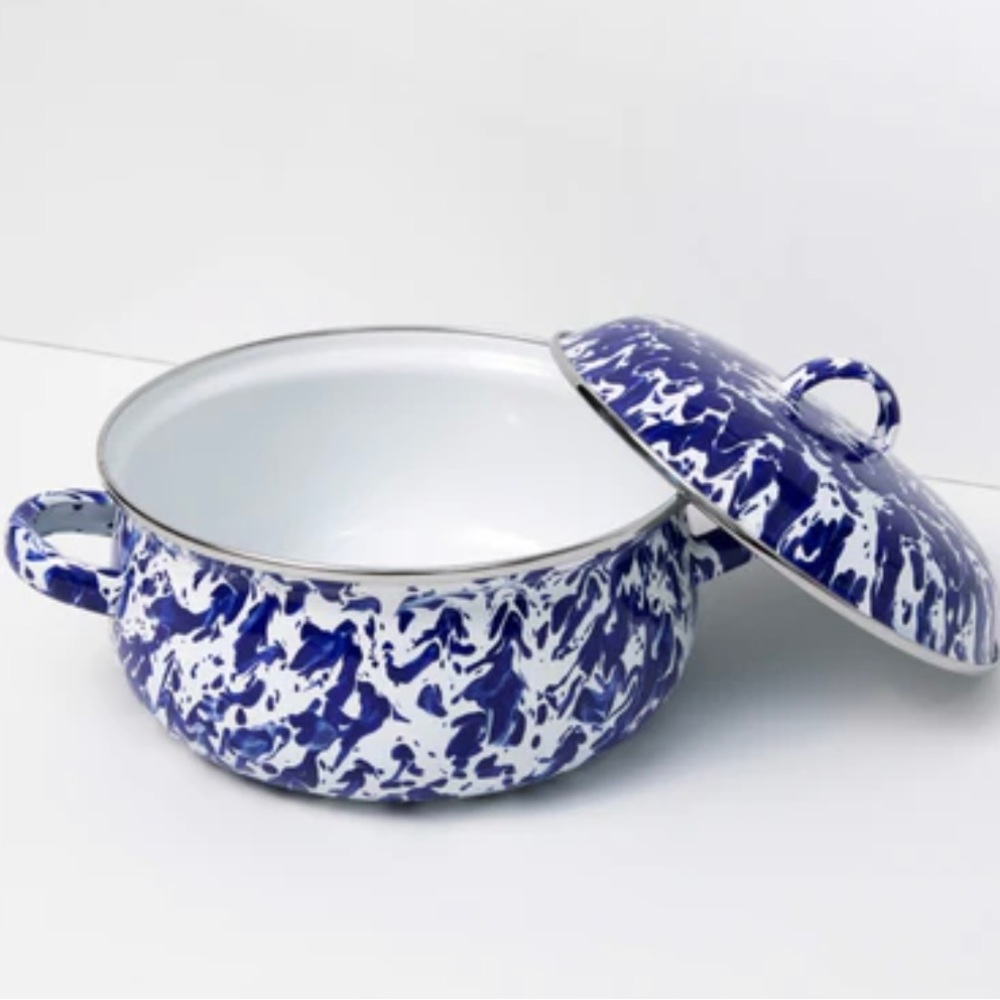 Golden Rabbit- Colbalt Swirl Mini Dutch Oven - Picture 2 of 6